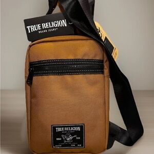 True Religion Men's Brown Messenger Bag
